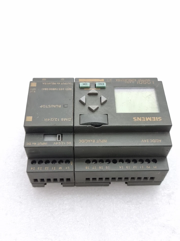 Siemens 6ED1052-1HB00-0BA6 Logo With 6ED1055-1MB00-0BA1 Expansion Module (Used)
